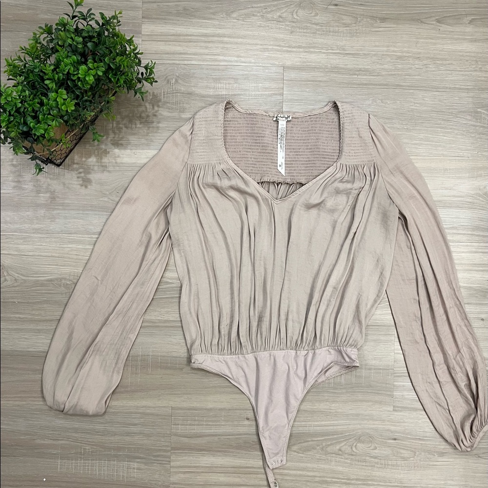 Free People Blush Pink Bodysuit